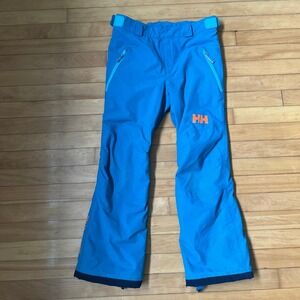 Helly Hansen Blue Orange Insulated Ski Snowboard Pants 164/16 Mens M